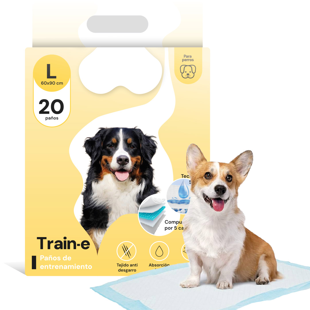 PAÑO DE ENTRENAMIENTO PARA PERRO BEEPAW TRAIN-E BIG 60*90 CM X 20 UNIDADES