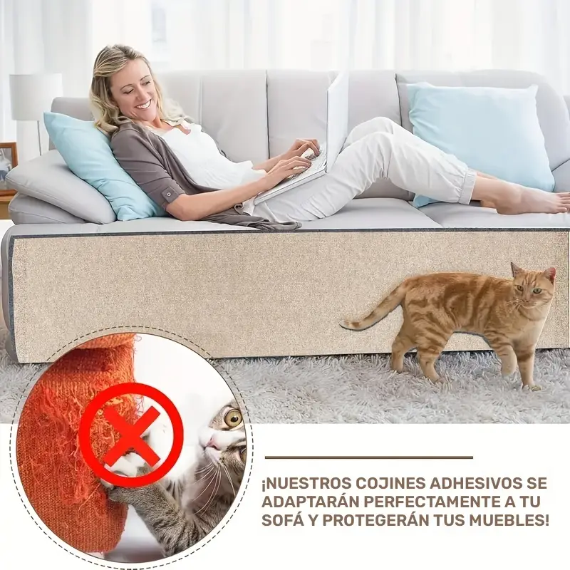 CUBRE SILLON ANTIDESGARRO RASCADOR 40*100CM. MARRON - Imagen 12