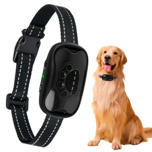 COLLAR ENTRENADOR PARA PERROS ANTI LADRIDO CON BATERIA NEGRO