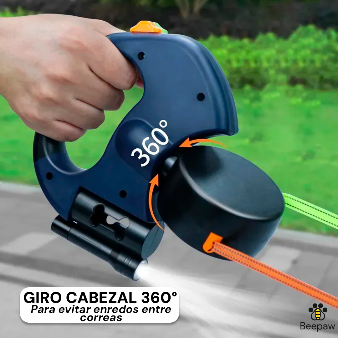 CORREA DE PASEO RETRACTIL DOBLE BEEPAW 3M - Imagen 6