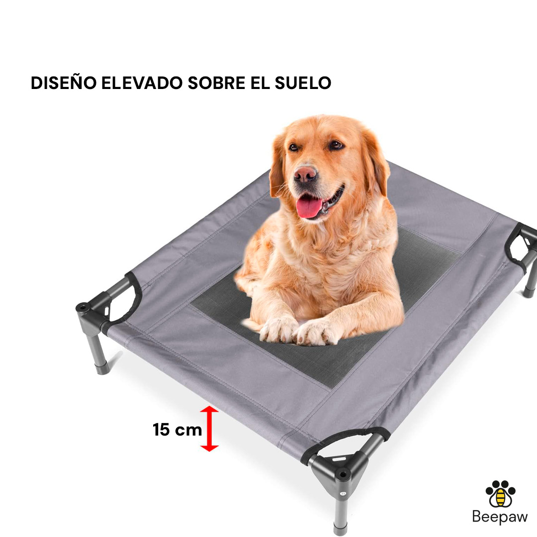 CAMA EN ALTURA PARA EXTERIOR CON TECHO PARA PERROS BEEPAW XL - Imagen 5