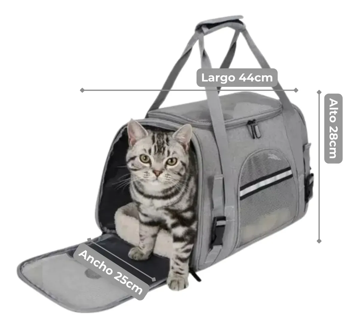 BOLSO TRANSPORTADOR PREMIUM PARA MASCOTAS BEEPAW GRIS - Imagen 2