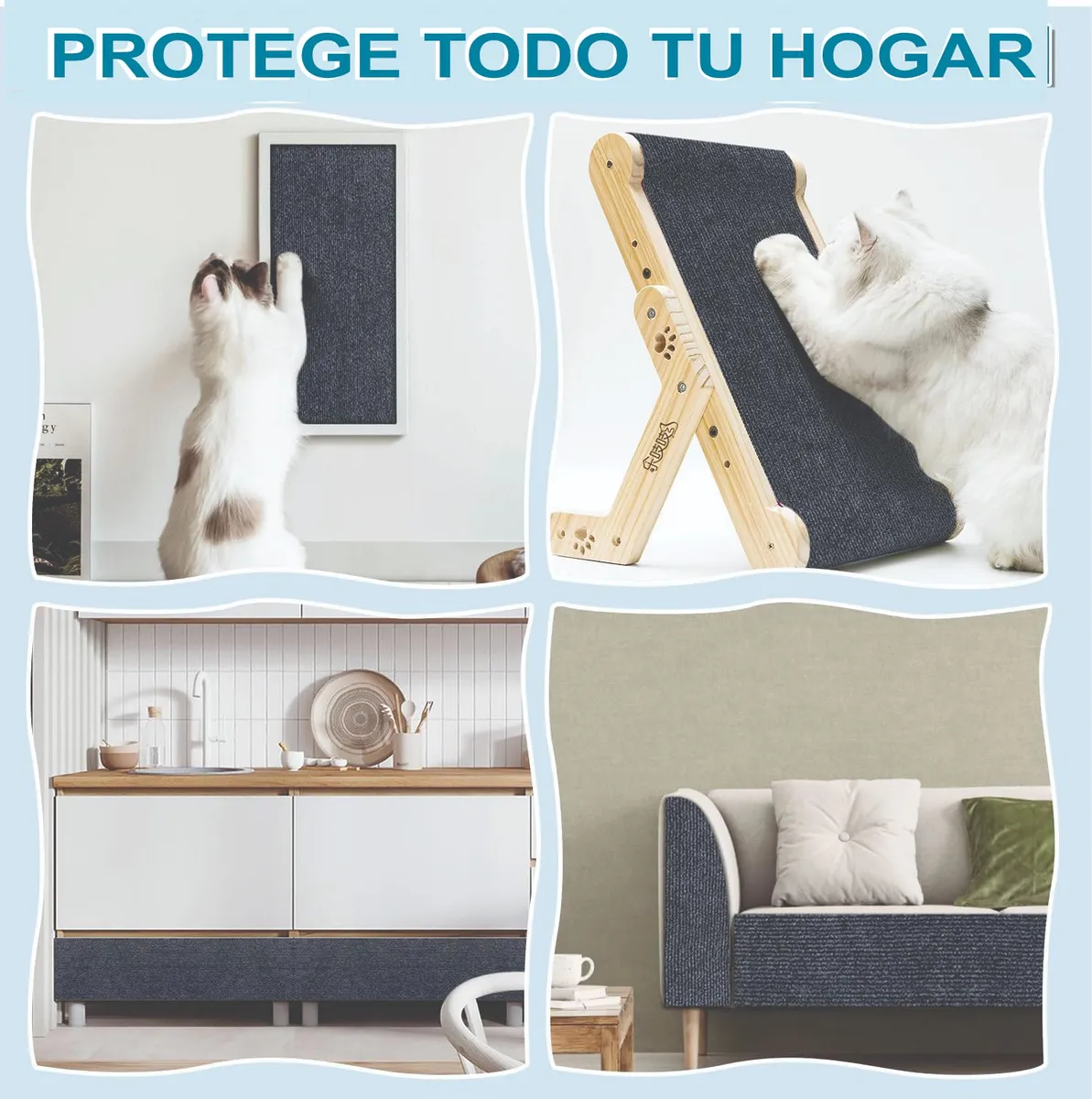 CUBRE SILLON ANTIDESGARRO RASCADOR 40*100CM. MARRON - Imagen 6