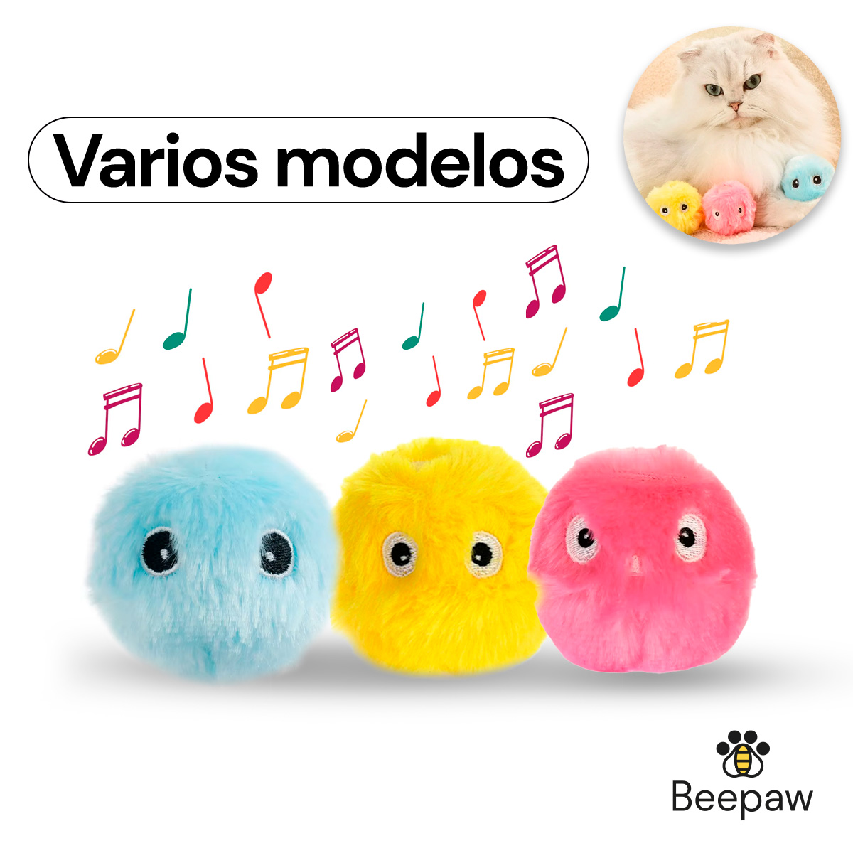JUGUETE PELOTA PELUCHE BEEPAW BIRD-E ROSA - Imagen 6