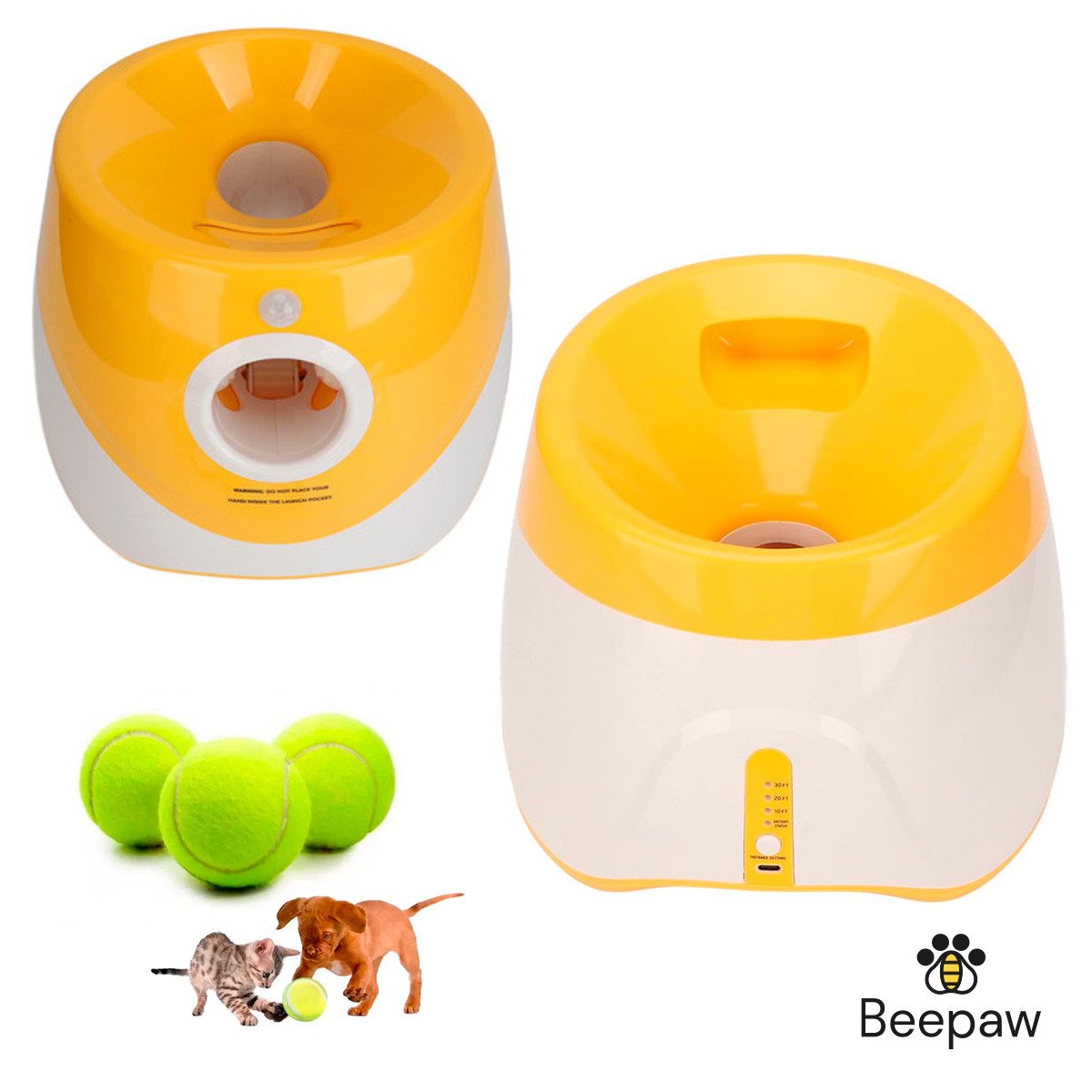 JUGUETE LANZAPELOTA INTERACTIVO BEEPAW SHOOT-E NARANJA - Imagen 5