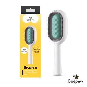 CEPILLO BEEPAW CON CERDAS BRUSH-E PARA PELO LARGO CELESTE