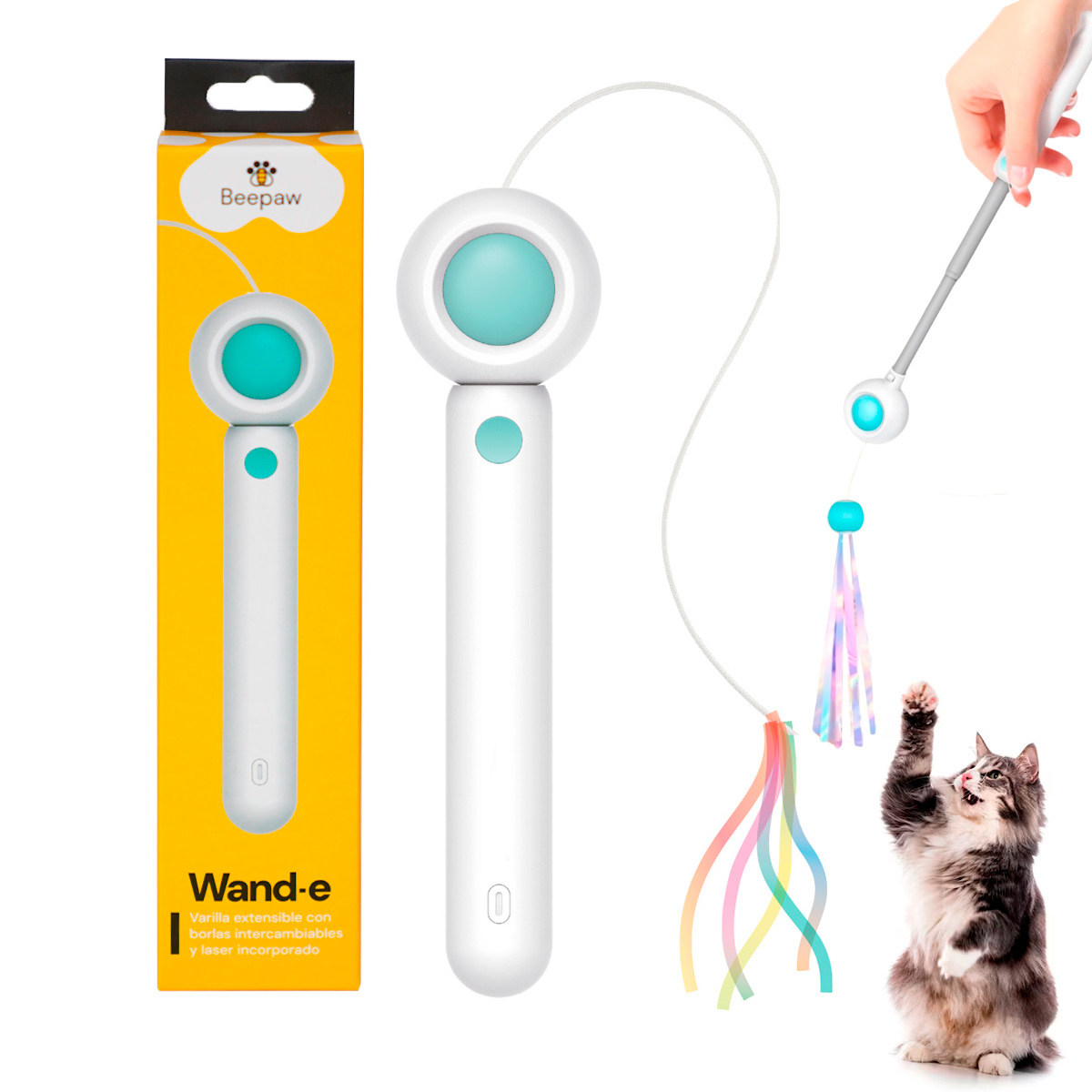JUGUETE VARITA EXTENSIBLE BEEPAW WAND-E C/LASER AZUL