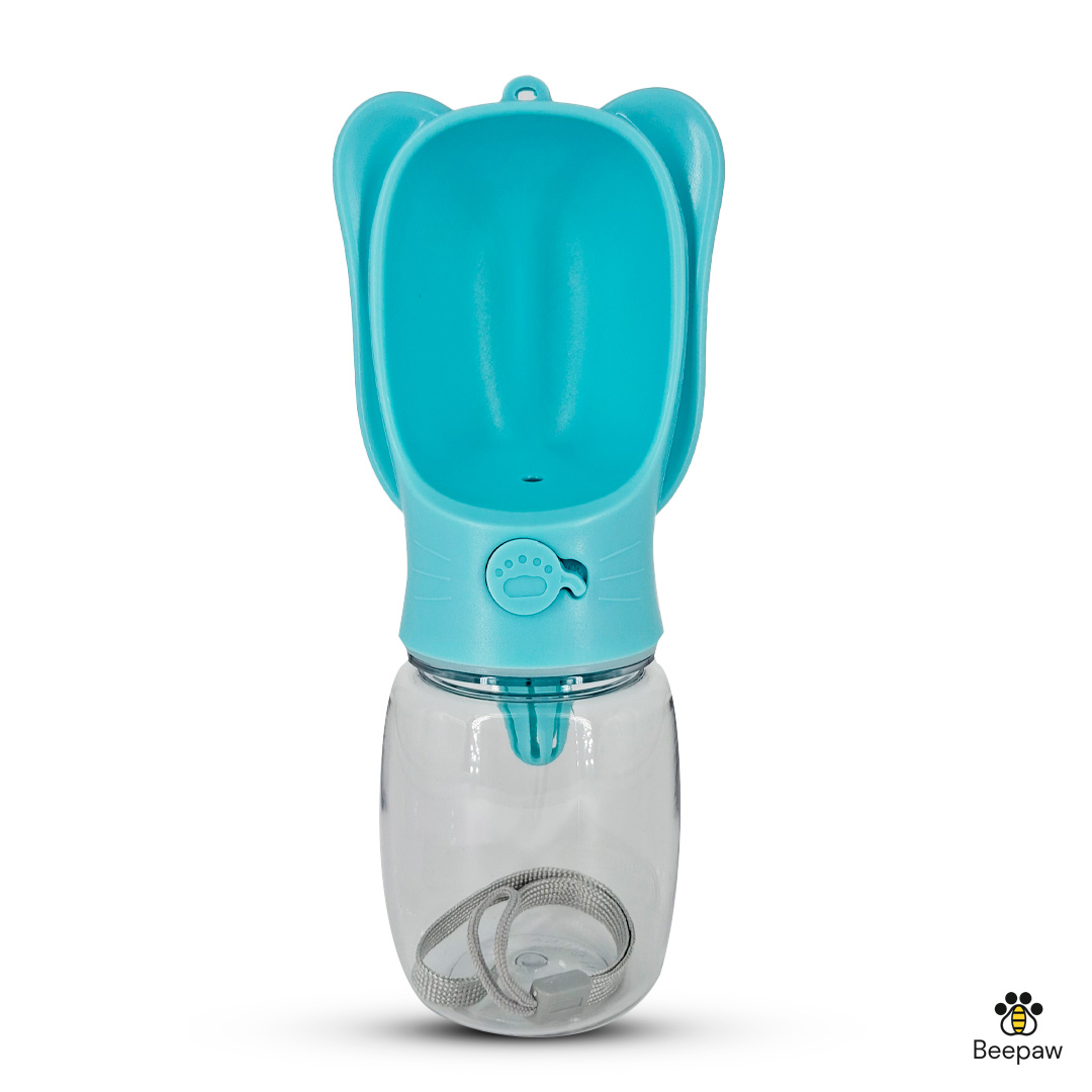 BOTELLA DISPENSADORA DE AGUA BEEPAW CON OREJAS 350 ML CELESTE - Imagen 3