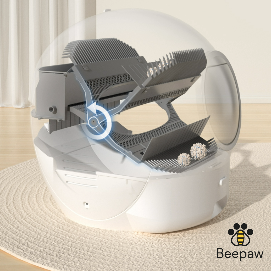 LITERA CON LIMPIEZA AUTOMÁTICA BEEPAW SAND-E BLANCA - Imagen 6