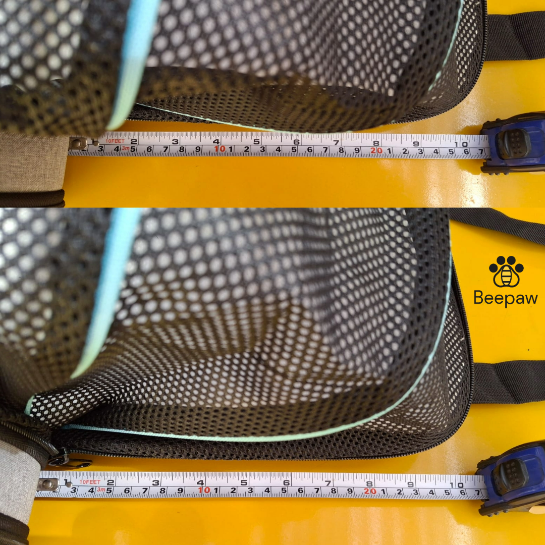 BOLSO EXPANSIBLE CON CARPA PARA MASCOTAS BEEPAW NEGRO C/ ROJO - Imagen 11