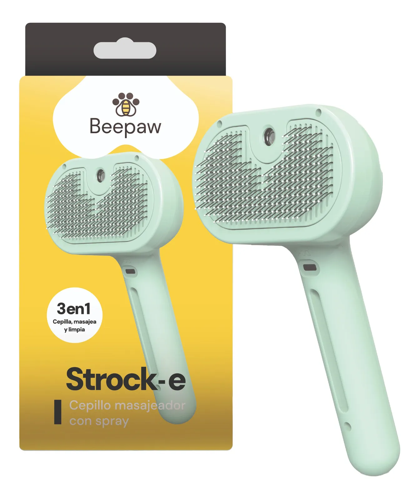 CEPILLO CON VAPOR Y CARDINA BEEPAW STROK-E VERDE