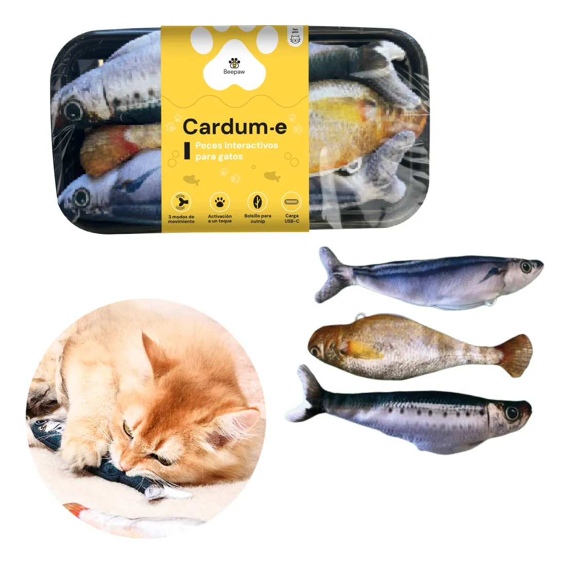 JUGUETE PEZ INTERACTIVO BEEPAW CARDUM-E PACK X 3